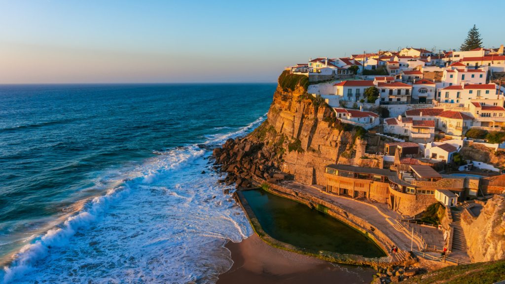 Viewpoint at Azenhas do Mar during sunset