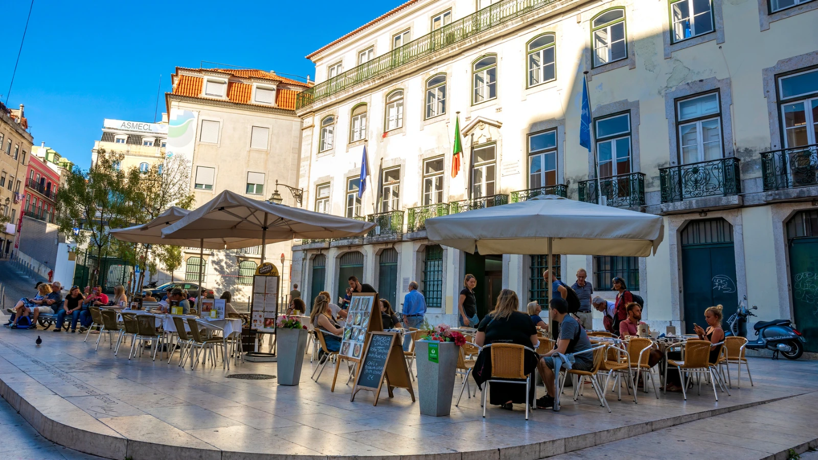 Cafe on the streets of Lisbon